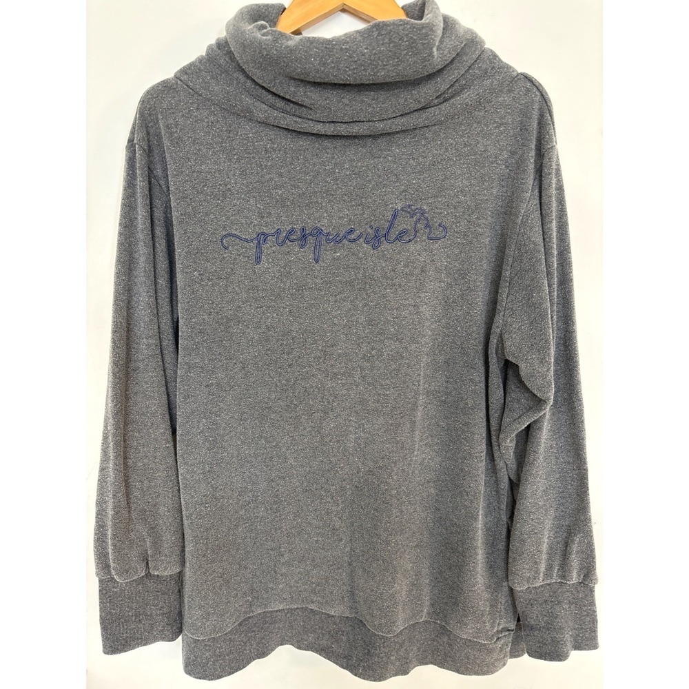 Stillwater Supply Co Presque Isle Cowl Neck Sweatshirt Gray XL